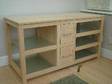 BEECH TV Unit incorporating glass shelving and small....
