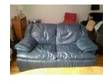 Blue 2 seater lether suite, . Blue 2 seater leather....